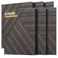 Acoustic Panels- 6 Pack 23.6" x 23.6",Self-Adhesive Sound Proof Panels, 3D UV Printing Decorative Wall Panels,for Wall and Ceiling, Rustic Walnut