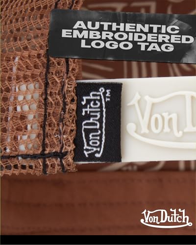 Image of Von Dutch Mens & Womens Trucker Hat - Adjustable Snapback Curved Brim Realtree Camo Hunting Baseball Cap for Men and Women