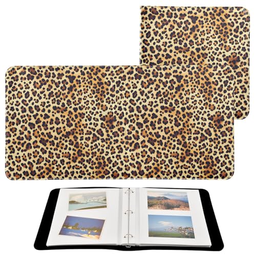 Álbum de Fotos Auto Adhesivo Estampado Leopardo con Cubierta de Cuero PU miniatura 2