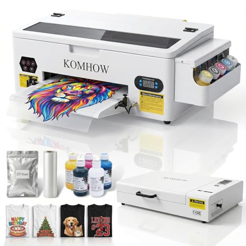 KOMHOW R1390 DTF Printer - A3 Tshirt Printing Machine, Direct to Film...