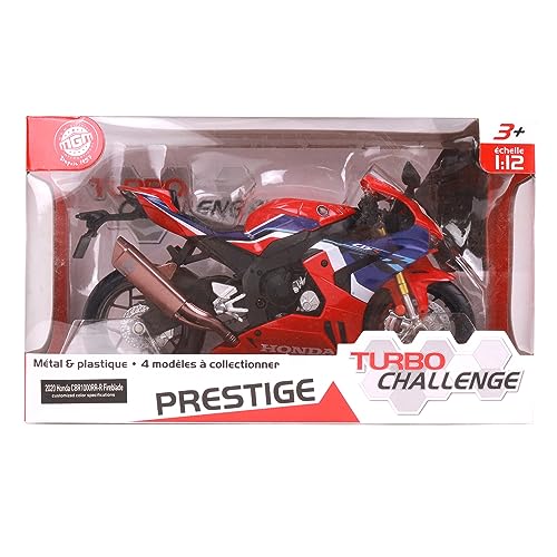 Turbo Challenge - Moto Honda CBR1000RR-R - Die Cast - 029925-1/12 - Freilauf-Fahrzeug - Rot - Metall - Kinder Spielzeug - Geschenk - Ab 3 Jahren