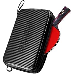 Maletin Tenis LIDCOM Bolsa rígida de tenis de mesa | Funda rígida acolchada para pala de tenis de mesa | Bolsa de bate de tenis de mesa de gran capacidad para 2 palas de tenis de mesa y múltiples pelotas
