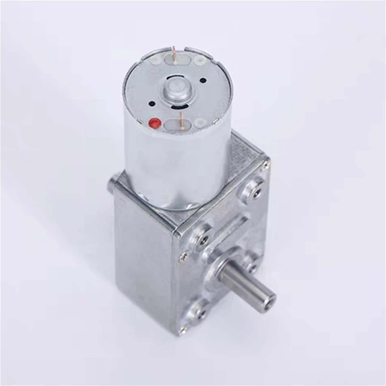 1 motor de engranaje helicoidal de doble eje de 12 V CC, reductor de doble eje de salida, 24 V CC, reducción inversa, autobloqueo, JGY370(Motor x bracket,210rpm,12V)