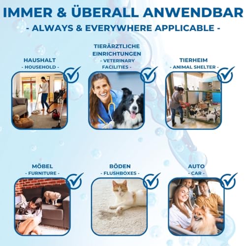 PandaCleaner Bio Urin Attacke gegen Katzenurin Hundeurin & Tiergerüche - Mittel gegen Katzenurin - 1000ml Konzentrat zum Uringeruch entfernen - Mikroorganismen Reiniger