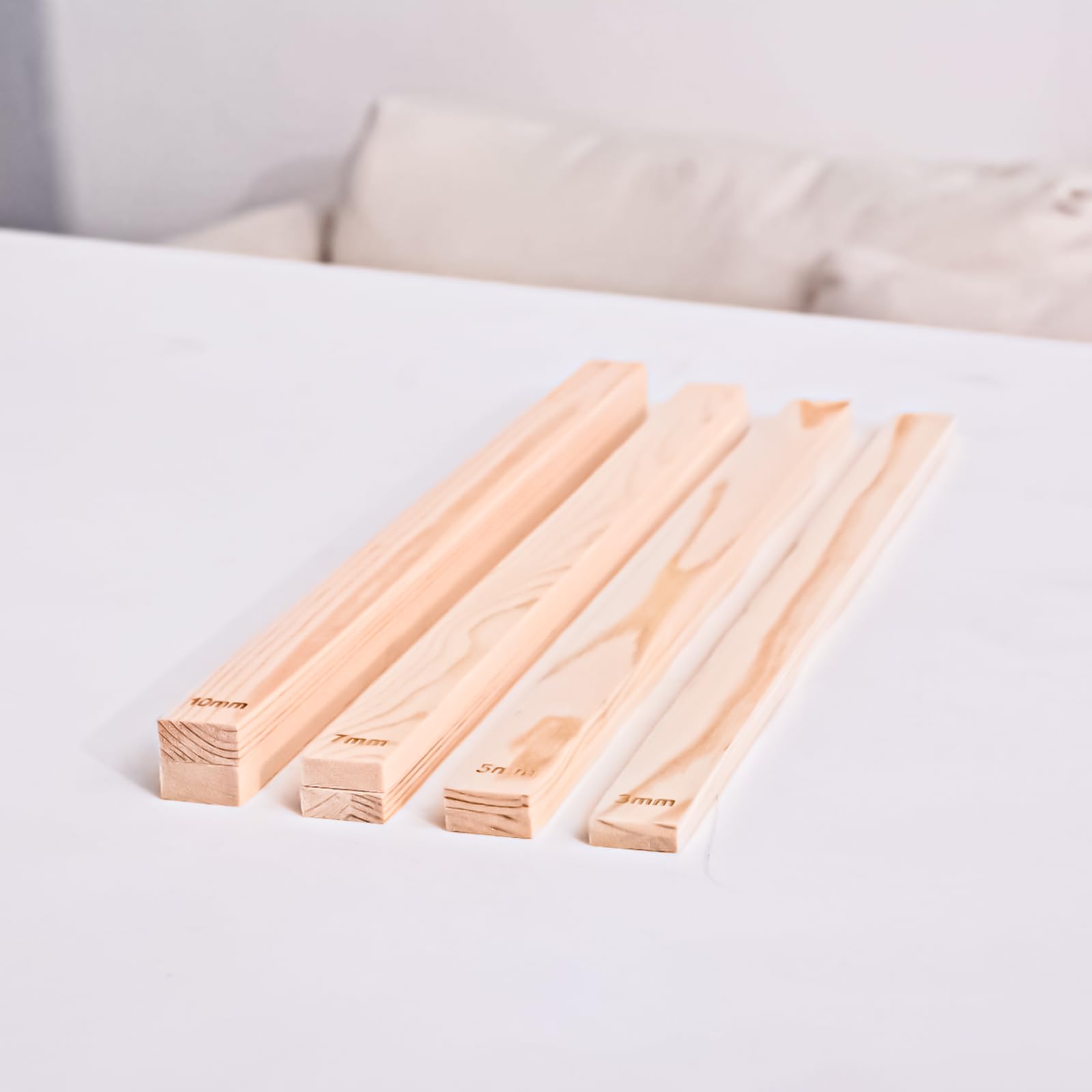 8 Guide In Ceramica Per Argilla - Set In Legno Di Pino Con Spessori 3/5/7/10mm - Foto 10