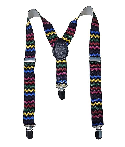 MEETOClips Suspender 3 Clips and 3.5cm Strap Width Suspender for Men and Women (Black)