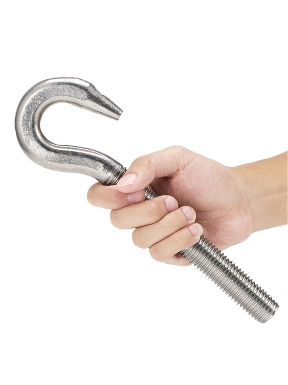 Trryuip Open Hook Eye Hooks 304 Stainless Steel Sheep Eye Screw/Open Closed Hook Lifting Ring Bolt(,M4-3Pcs)