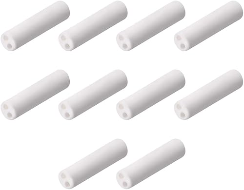 uxcell Tubo aislante de cerámica de diámetro de 0.039 in de diámetro doble de porcelana de alúmina de alta temperatura para elemento calefactor 10