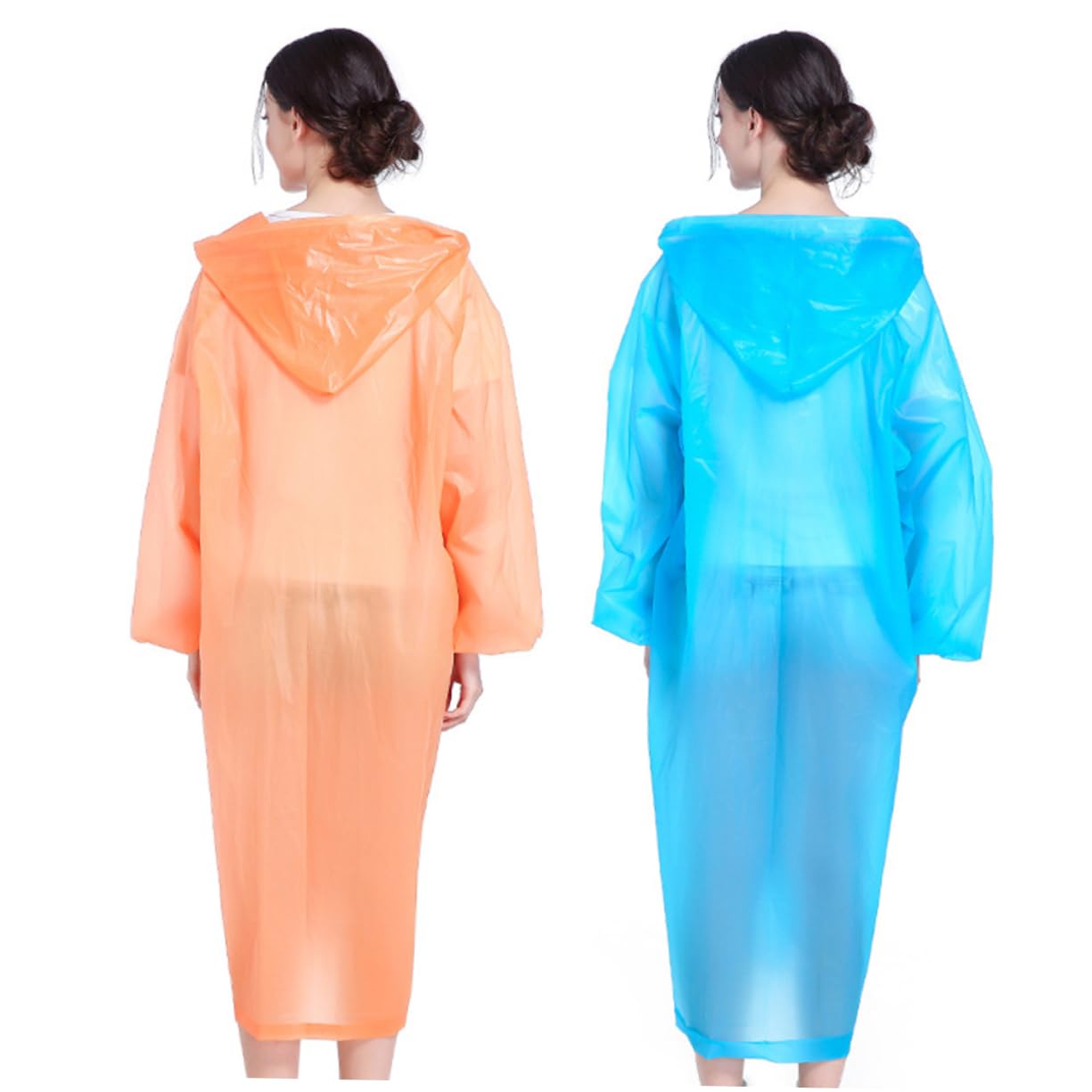 Cabilock 2pcs Rain Poncho Lightweight Rain Poncho Non Disposable Raincoat Youth Rain Poncho