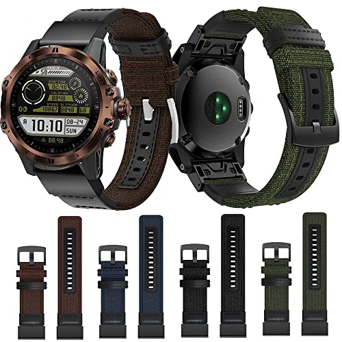 Correa de lona de 26mm para Garmin Fenix 5X 6X Pro Forerunner 935 945 2