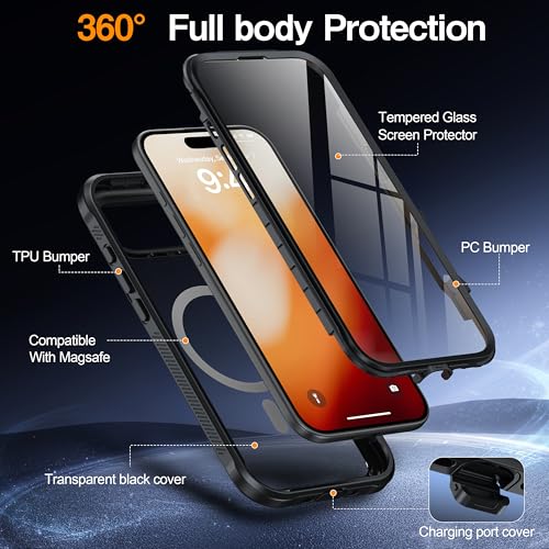 Coque pour iPhone Air intégrale noire premium compatible MagSafe - 3