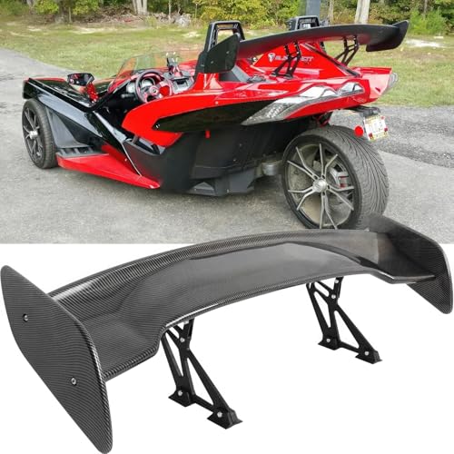 DREAMOTOR 47 Inch Universal Rear Spoiler, GT Style Car Rear Trunk Spoiler Wing Spoiler Compatible with Polaris Slingshot Mazda Miata RX-7 Chevy Corvette Camaro Nissan Toyota Honda Civic Ford Mustang