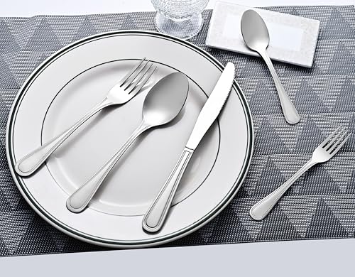 Otto Koning Frankfurt, 30-teiliges Edelstahl Besteck Set, Hochglanzpoliert, Essbesteck für 6 Personen, Klassisches und Schlichtes Design.