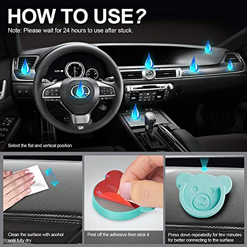 Image of Car Grips Mount for Phone Stand Cute Bear Style Silicone Phone Holder with Phone line Clasp for Collapsible Grip /Socket Mount User Used on Dashboard, Home, Office, Kitchen, Desk, Wall (3 Colors)