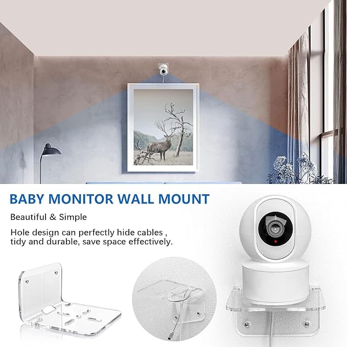 Shikha Collection CCTV Camera Wall Mount Bracket | 4-Hole Security Camera Stand Holder for WiFi Systems | Durable Support for Home, Office, Use β Easy Fit for Surveillance Setup, (Pack of 2) 2