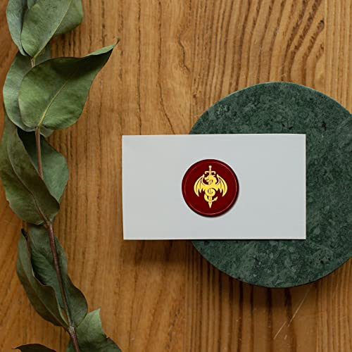 CRASPIRE Dragon Wax Seal Stamp Sword Sealing Wax Stamps 30mm Retro Vintage Removable Brass Stamp Head with Wood Handle for Wedding Invitations Halloween Christmas Thanksgiving Gift Packing - Image 4