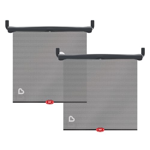 Munchkin White Hot Car Window Shade Set of 2 | Baby Sun Shades with UV Protection for Kids | Removable Car Sun Shade Set with Heat Indicator fits Most Vehicles| Essential Travel & Baby Car Accessories