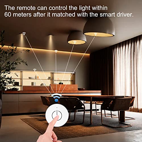 Image of VST 18W LED Power Supply 100V-240V AC to 12V DC Low Voltage Transformer with Remote Contorller. 12V JST Ports, ETL Listed Black Dimmable LED Driver for LED Strip Lights and Cabinet Lights