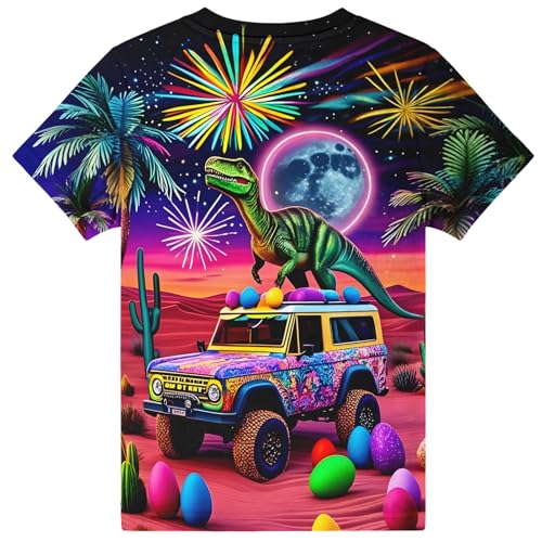 Image of Hgvoetty Boys Girls Graphic T-Shirts Kid 3D Casual Tops Tees for 6-16 Years | Youth Novelty Shirts, Bright Eye-Catching Design, Lightweight and Soft Material, Suit for Daily Sport, Party and School Wear