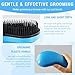 Small Dog Brush - Puppy Brush Grooming Tool for Teddy Yorkies Maltese, Gentle Hair Remover for Easy Pet Grooming at Home (Blue)