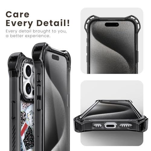 Sansunto Case for iPhone 15 Pro Max, Full Body Protection Ultra Impact [Compatible with Magsafe] Shockproof Slim Fit Protective Phone Case for Women & Men (Art Stone, for iPhone 15 Pro Max) - image 7