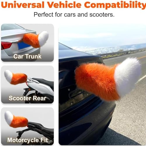 Cola de revuelva de peluche para coche recargable de 30 cm con mando 6