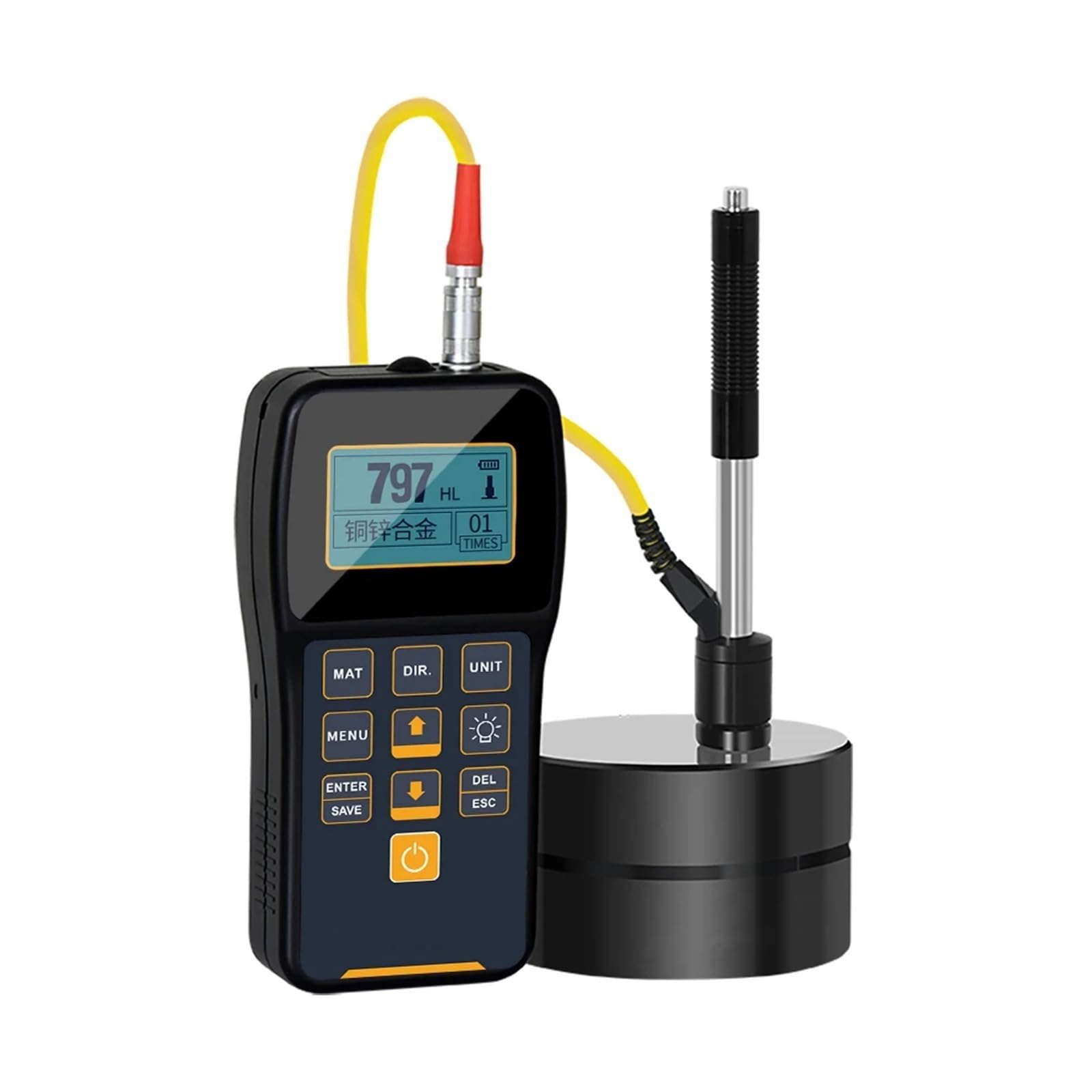 Gqnblvhzupdm A Hardness Tester Leeb Hardness Tester Portable Rebound Meter Durometer Hl、Hb、Hrb、Hrc、Hra、Hv、Hs For Metal Steel Standard Blocks