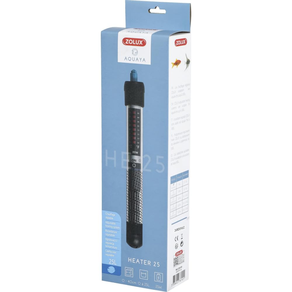 Chauffage - Zolux - Pour aquarium - Température réglable jusqu'a 34°C - 25W