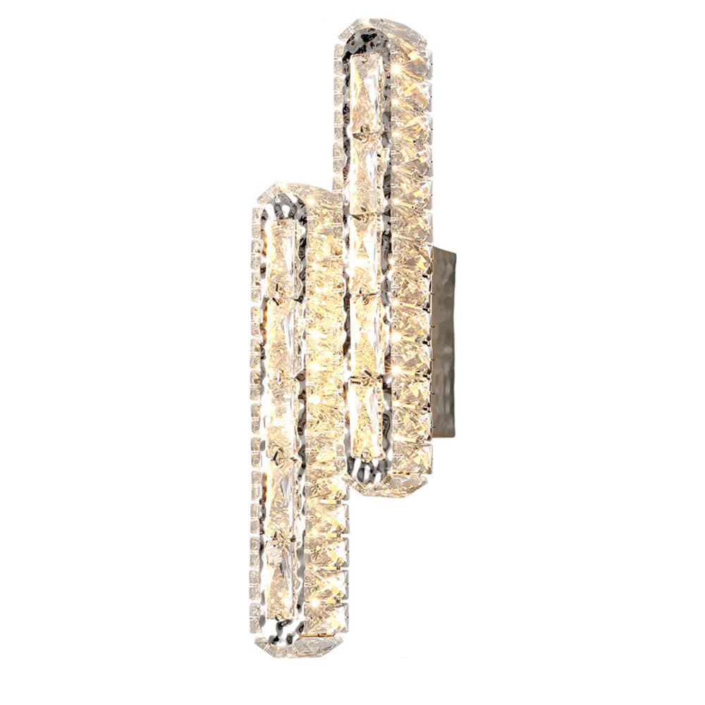 ITOSUI French Crystal Wall Sconce - Adjustable LED Mount Lamp for Living Room, Bedroom & Hallway