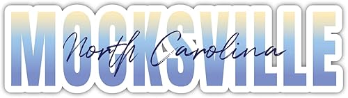 Mocksville - Imán de recuerdo de Carolina del Norte, diseño de escritura de 2 pulgadas, imán