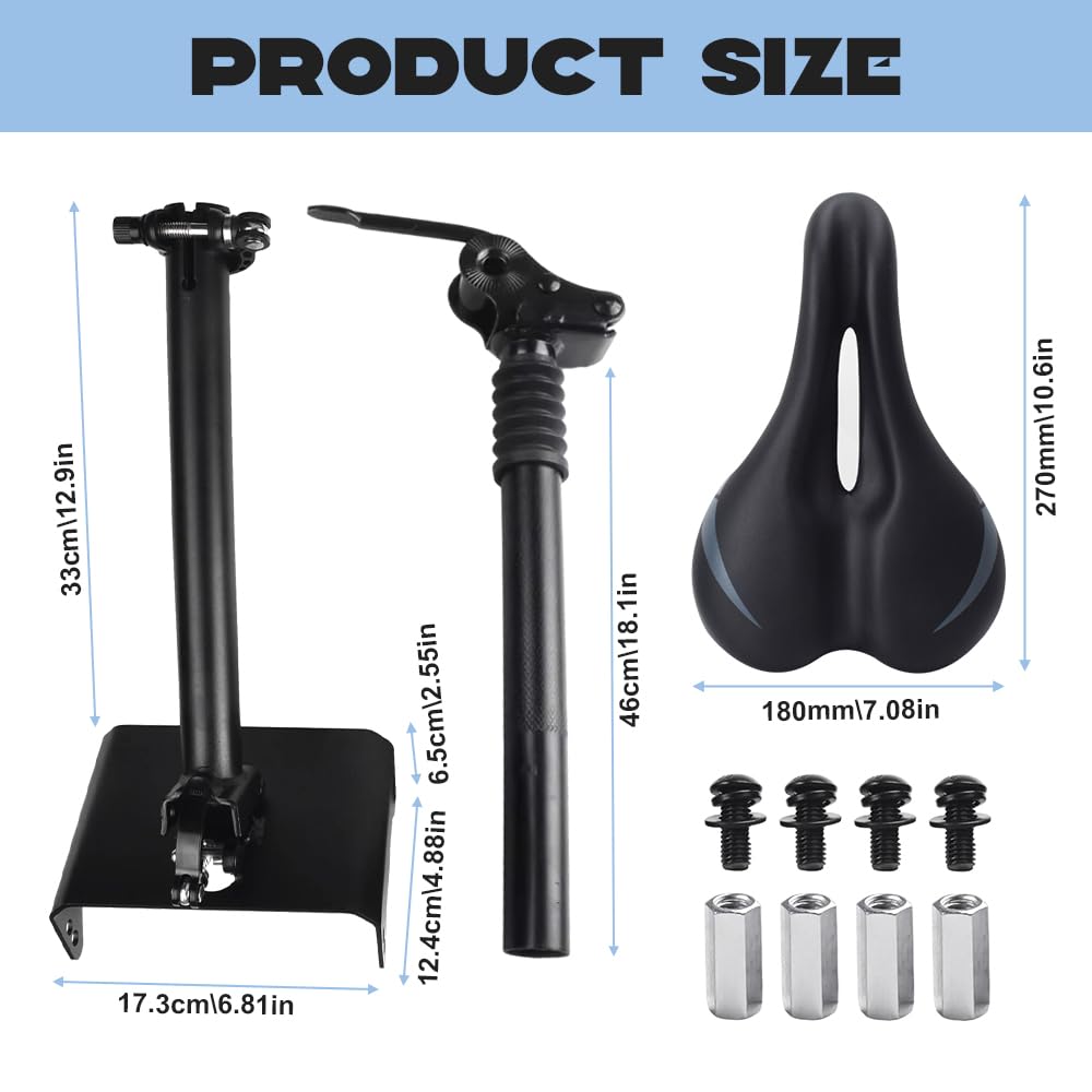 Siège pour trottinette électrique, siège pour trotinette électrique Segway Ninebot F20/F25/F30/F40, siège pliable pour trottinette électrique, siège pour trottinette électrique avec repose-pieds de 17