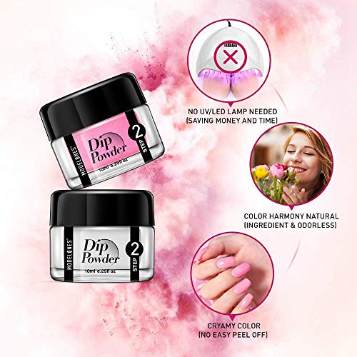 Dipping Powder Nail Starter Kit Nude Gray 6 Colors,Dip Powder System Starter Nail Kit Acrylic Dipping System for French Nail Manicure Nail Art Set Essential Kit,Portable Kit for Travel - Thumbnail 4