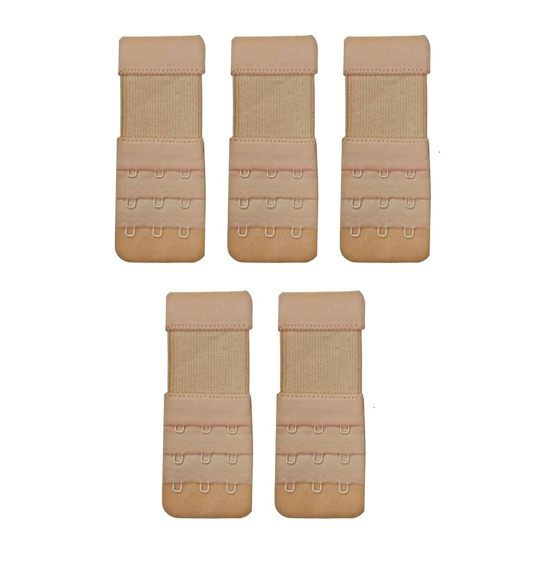 3 Hooks Bra Extender Elastic Bra Band Hook Strap Extensions For Women Comfortable Band Fit During Maternity Back Relief Everyday Use 5 Pieces Skin Color-image-33