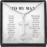 To My Man Husband Boyfriend Soulmate Capture Cross Necklaces For Men Boys Kids, Custom Jewelry Father's Day Birthday Gifts Last Minutes Gift Ideas For Him CLH26630