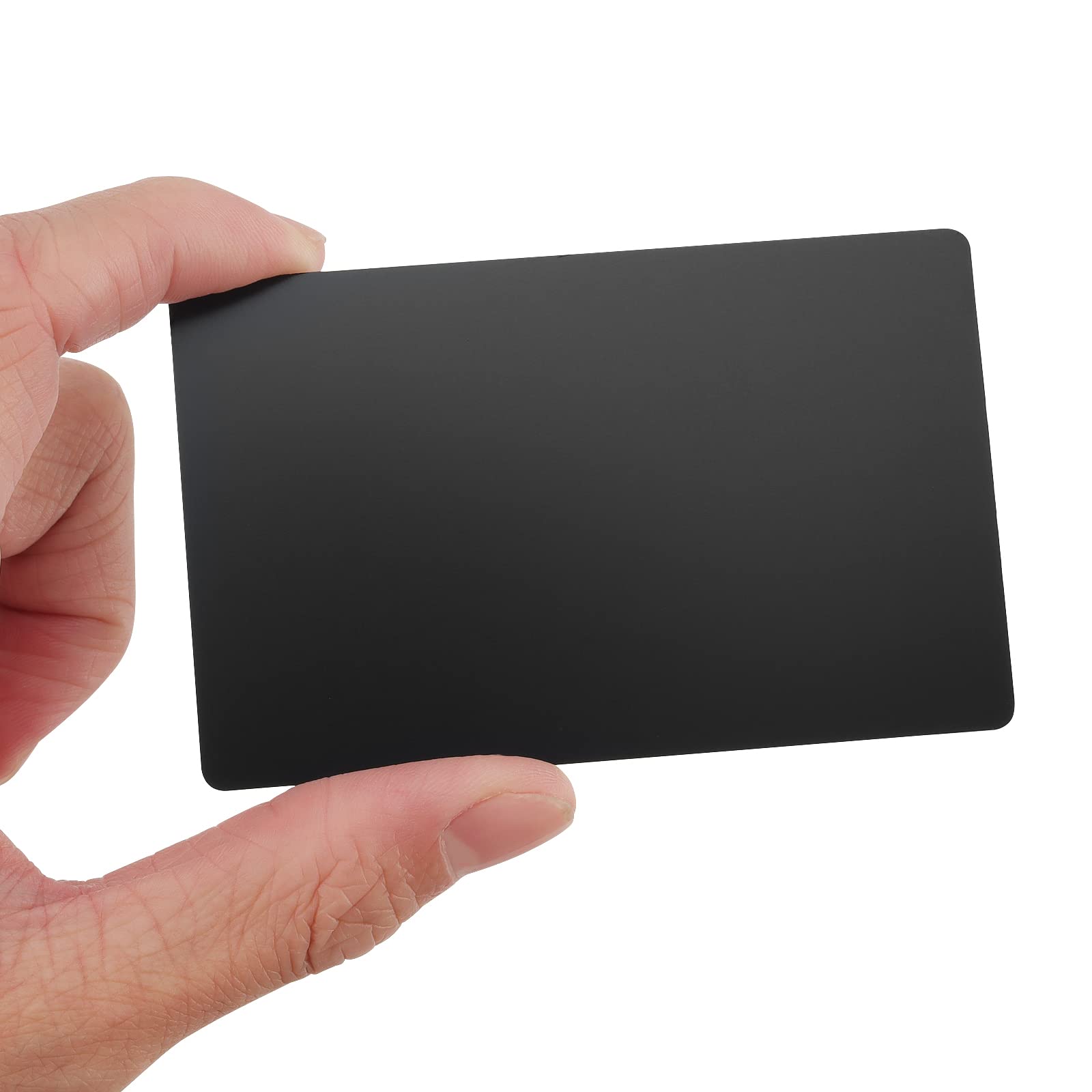 Biglietti da visita in metallo alluminio nero 86 x 54 mm 0,45 mm incisione laser
