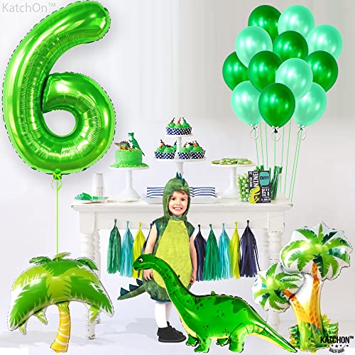Image of KatchOn, Giant Light Green Number 6 Balloon, 40 Inch | 6th Birthday Balloon