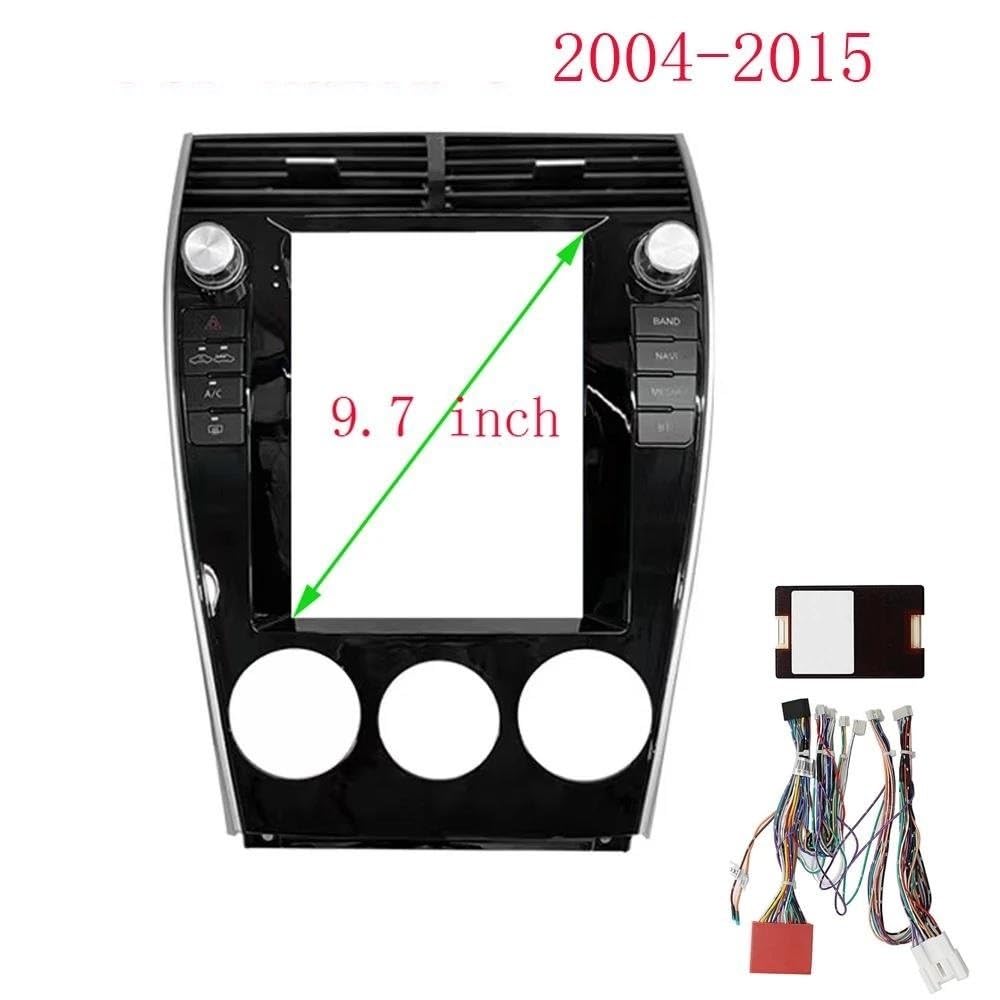 Cadre de façade d'autoradio Tableau De Bord D'autoradio 9.7 Pouces 2din Pour Mazda 6 2004-2015 Panneau Voiture Panneau Stéréo Avec Cadre CD DVD Double Din Cadre Façade