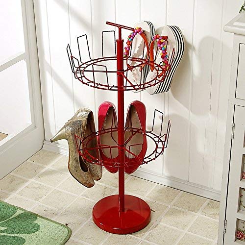 JZX Shoe Rack, Rotating Metal Storage Rack