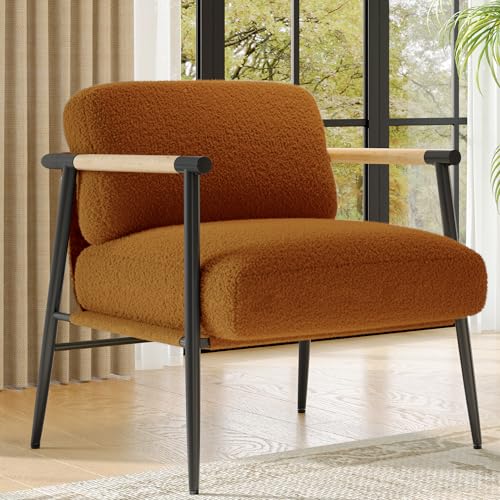 Sillón moderno peluche marrón cómodo