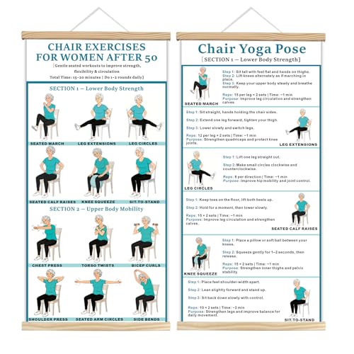Yoga & Exercise Poster for Seniors & Beginners