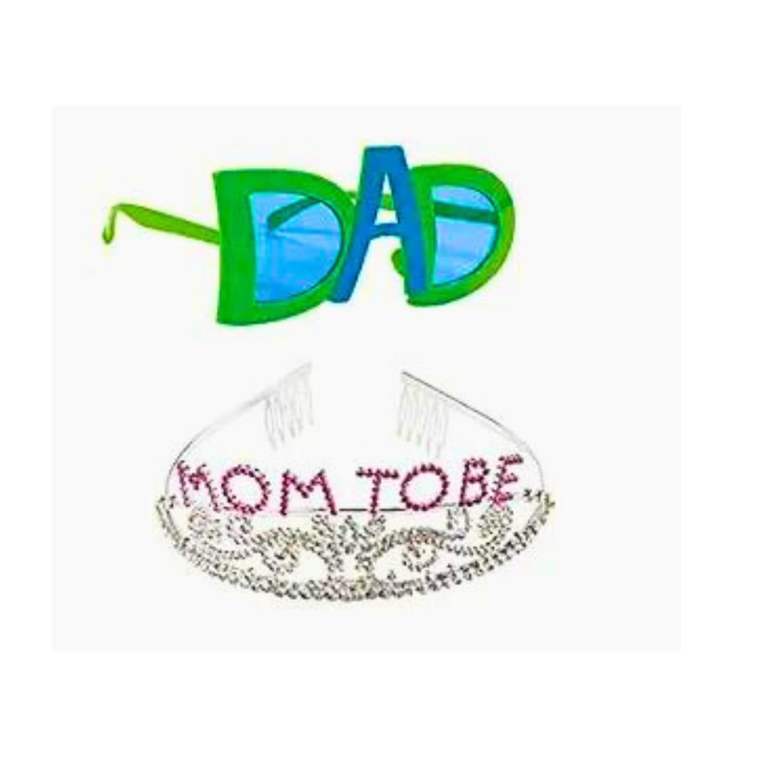 Wanna Party Mom to Be Crown and Dad to Be Sunglasses Combo Pack (B07VR75T6M) Amazon Price History, Amazon Price Tracker