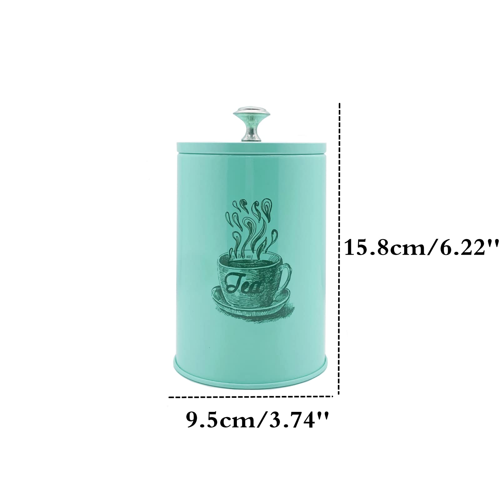 HAN SHENG 2 Pcs Loose Leaf Tea Storage Containers Tea Tins Coffee Tins Food Storage Container with Gift Bag for Tea Coffee Herb Candy Chocolate Sugar Spices