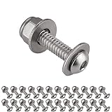 JQK 1/4-20 x 1 Button Head Socket Cap Screws, Allen Socket Drive,1/4 x 5/8 OD Fender Flat Washer,...