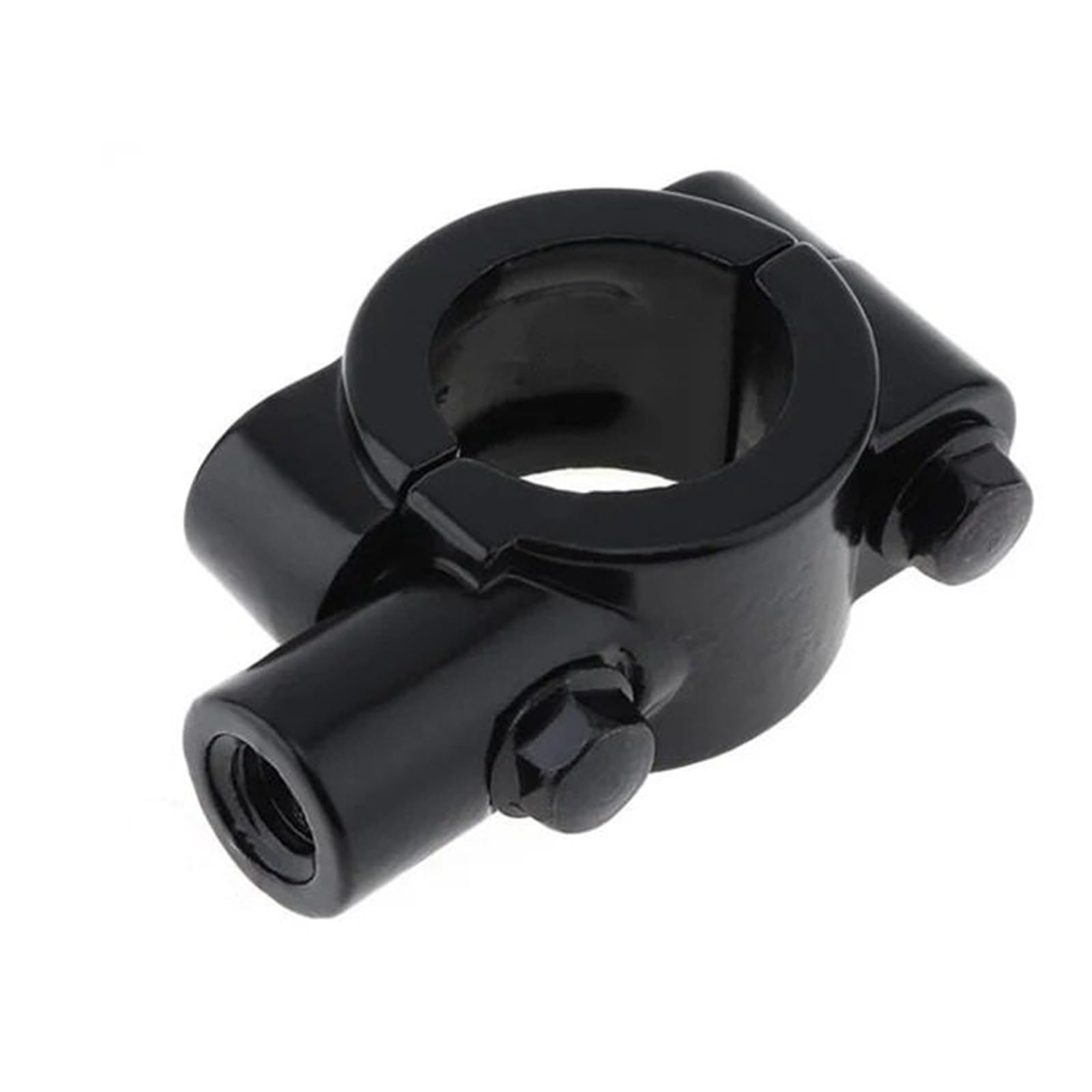 Abrazadera de espejo para manillar moto 25mm adaptador retrovisor negro M10 3