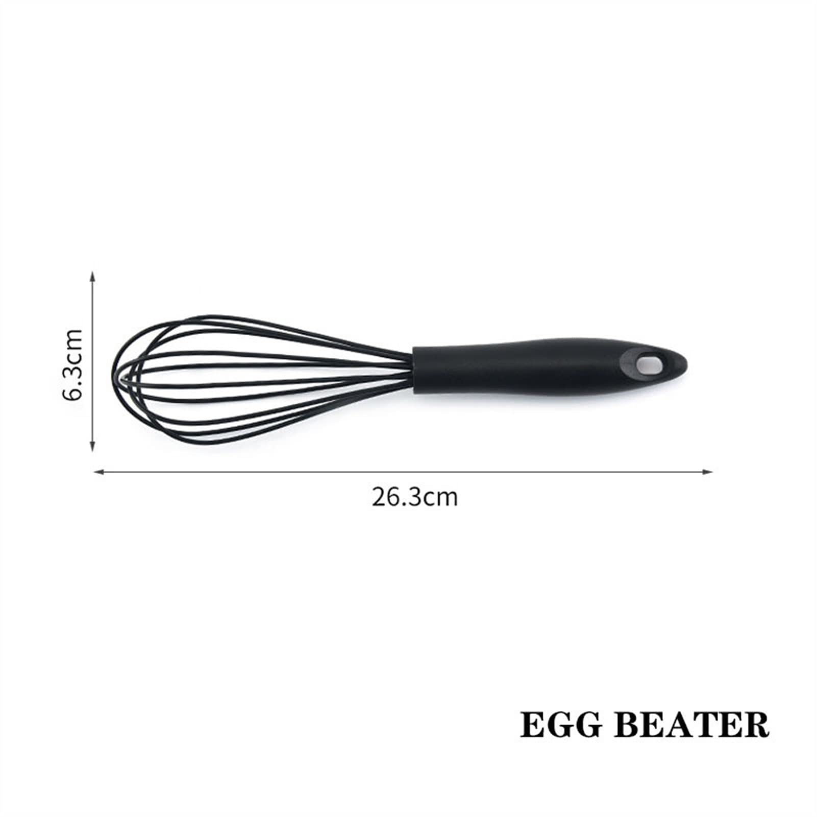 Batidor de cocina Cocina silicona batidor antideslizante fácil de limpiar huevo batidor de leche frotura utensilio cocina especialidad cocina silicona huevo batidor herramienta Batidores para cocinar
