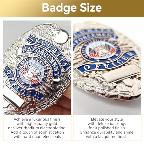 Security Badges Pretend Play American Police Badge Party Police Role Play Brooch Prop for Dress Up, Cosplay, Halloween Festival Gift3