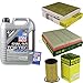 Produktbild QR-PARTS 69375966 Filter Set Inspektionspaket 5 Liter Motoröl Top Tec 4600 5W-30 MANN-FILTER Innenraumfilter Luftfilter Ölfilter