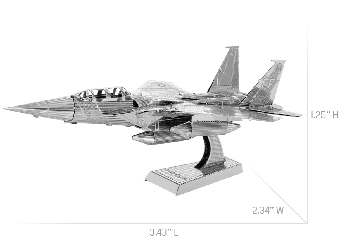 Fascinations Metal Earth F-15 Eagle Plane 3D Laser Cut Steel