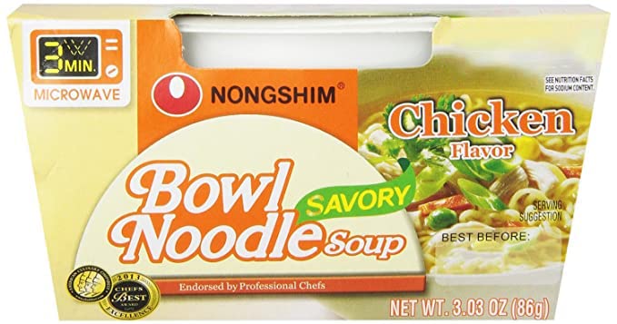 Nongshim Savory Chicken Noodle Bowl 12-Pack