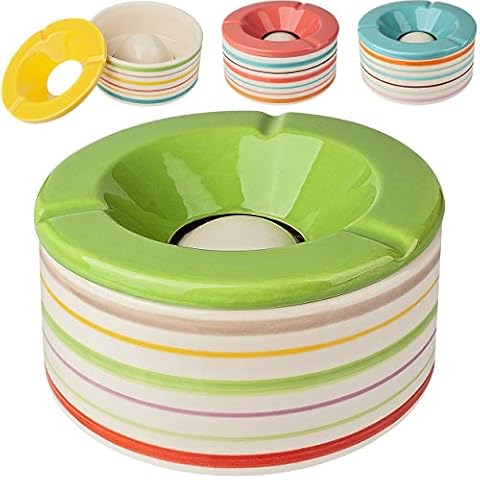 4 Stück Aschenbecher/Windaschenbecher - Keramik/Porzellan Cover